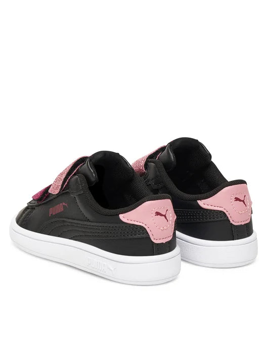 Zapatillas Smash 3.0 L Glitter Velcro V Inf Negro