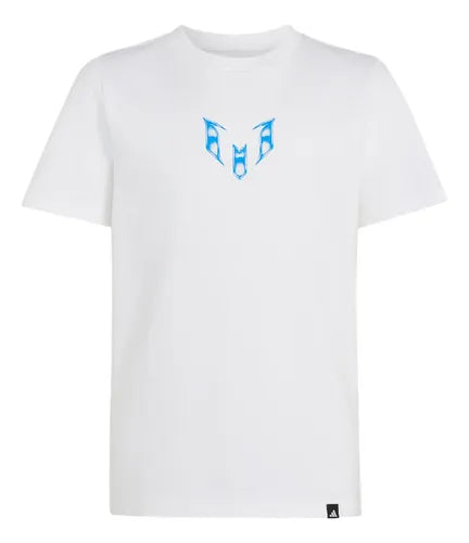 Polo Adidas Fútbol Messi Niños Blanco