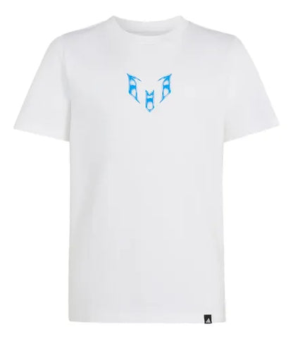 Polo Adidas Fútbol Messi Niños Blanco