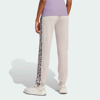 Pantalón Seasonal Essentials Leopard Print de Tela French Terry 3 Tiras