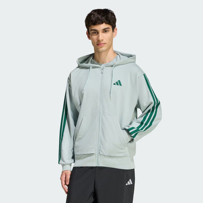 Polera con Capucha Essentials 3 Tiras Tela French Terry