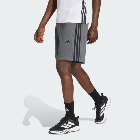 SHORTS WORKOUT ESSENTIALS BASE 3 TIRAS DE TEJIDO PIQUÉ, LARGO DE 23 CM