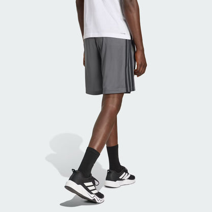 SHORTS WORKOUT ESSENTIALS BASE 3 TIRAS DE TEJIDO PIQUÉ, LARGO DE 23 CM