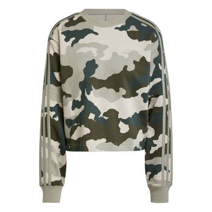 Polera Corta Essentials 3 Tiras Estampado de Camuflaje