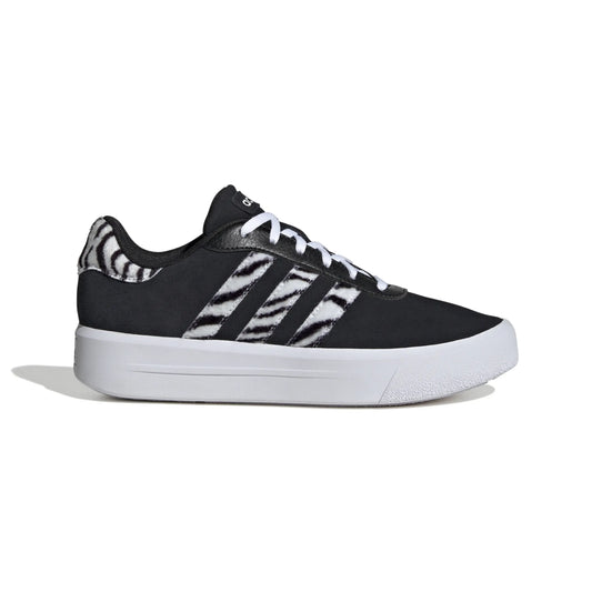 ZAPATILLAS MUJER ADIDAS URBANAS NEGRO COURT PLATFORM SUEDE CUERO