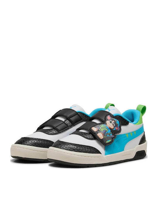Zapatillas infantiles blancas con velcro