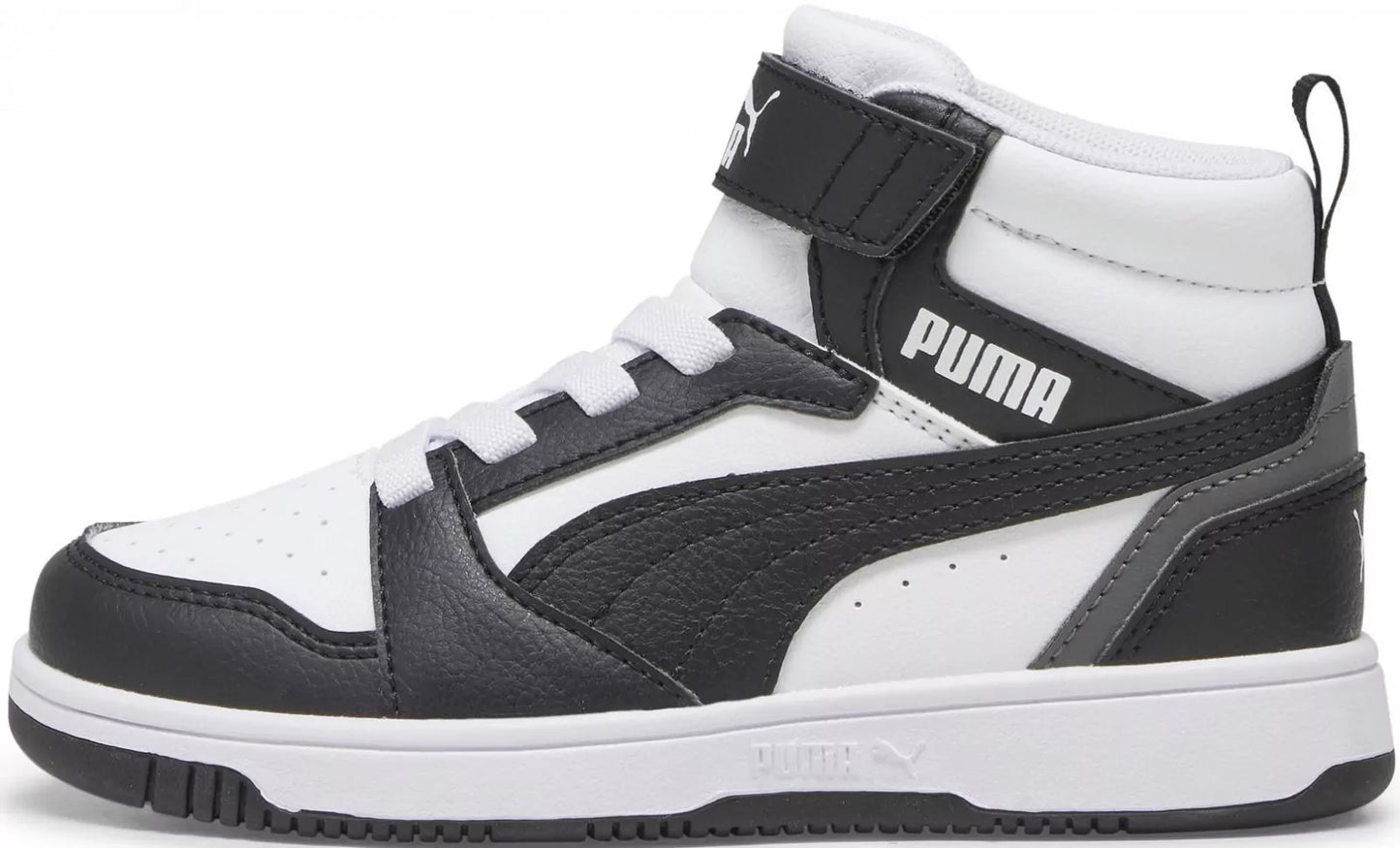 Zapatilla Puma Rebound V6 Mid Jr Blanco Negro
