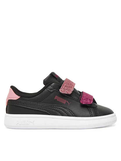 Zapatillas Smash 3.0 L Glitter Velcro V Inf Negro